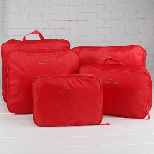 5PCS/Set Brand Unisex traveling bag in bag packing cubes luggage clothes storage bag organizer