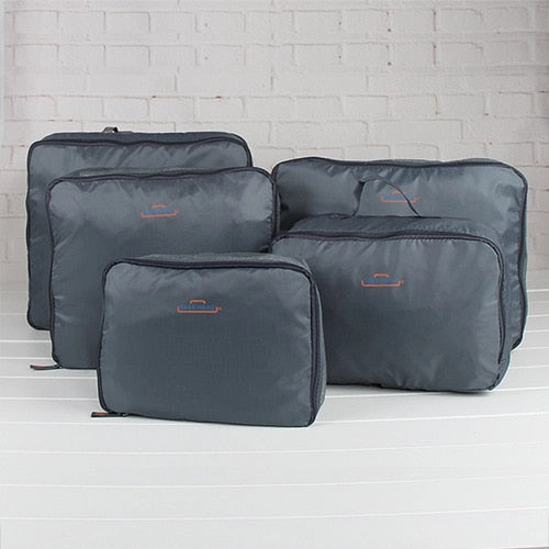 5PCS/Set Brand Unisex traveling bag in bag packing cubes luggage clothes storage bag organizer