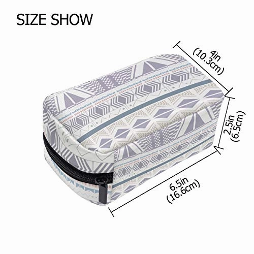 Makeup Bag Aztec Pattern Drawings Girls Travel Cosmetic Bag Womens Toiletry Organizer