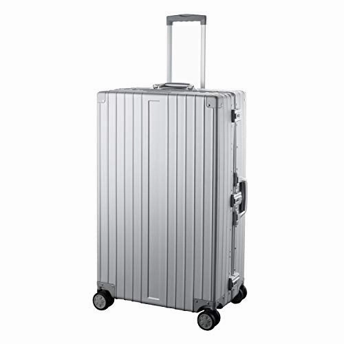 TRAVELKING Multi-size All Aluminum Hard Shell Luggage Case Carry On Spinner Suitcase (20"-28") (Silver, 24")