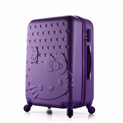 20Inch Women Hello Kitty Travel Suitcase,Spinner Bag Hello Kitty,Abs Luggage Bag,Girl Travel