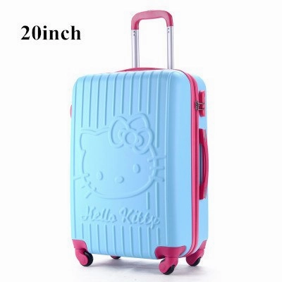 20Inch Women Hello Kitty Travel Suitcase,Spinner Bag Hello Kitty,Abs Luggage Bag,Girl Travel