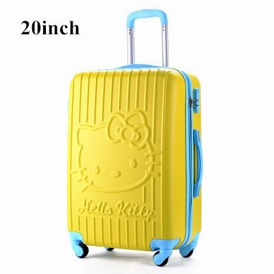 20Inch Women Hello Kitty Travel Suitcase,Spinner Bag Hello Kitty,Abs Luggage Bag,Girl Travel