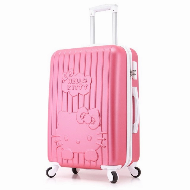 24 Inch,Travel Suitcases,Spinner Rolling Luggage Set,Hello Kitty Suitcase Set,Abs Luggage