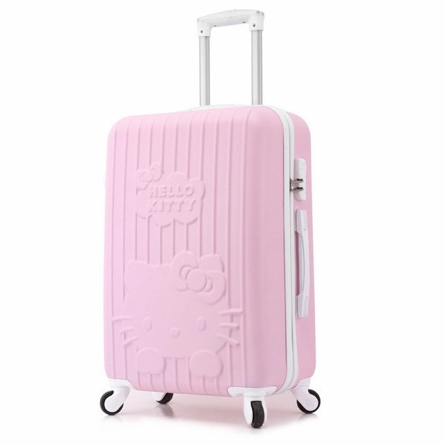 24 Inch,Travel Suitcases,Spinner Rolling Luggage Set,Hello Kitty Suitcase Set,Abs Luggage