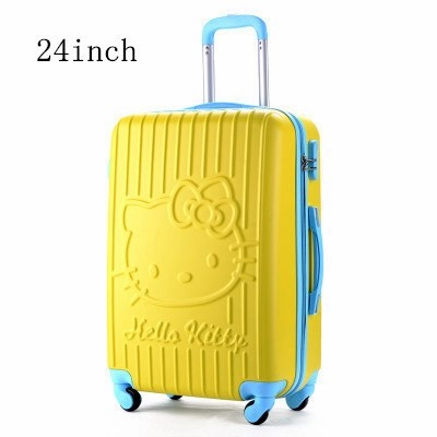 24 Inch Women Luggage Travel Bags Trolley,Abs Trolley Case,Girl Hello Kitty Travel Suitcase,