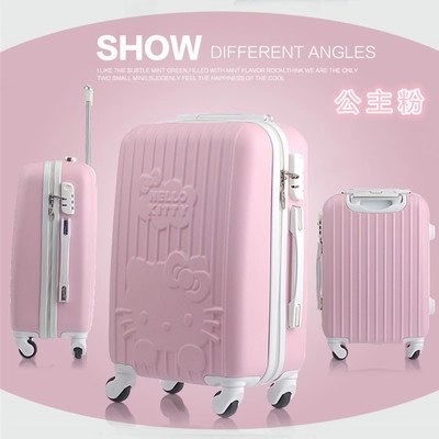 24 Inch Women Luggage Travel Bags Trolley,Abs Trolley Case,Girl Hello Kitty Travel Suitcase,