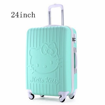 24 Inch Women Luggage Travel Bags Trolley,Abs Trolley Case,Girl Hello Kitty Travel Suitcase,