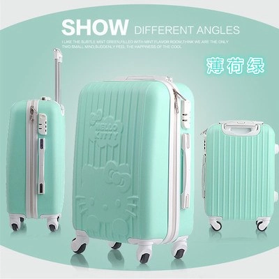 24 Inch Women Luggage Travel Bags Trolley,Abs Trolley Case,Girl Hello Kitty Travel Suitcase,