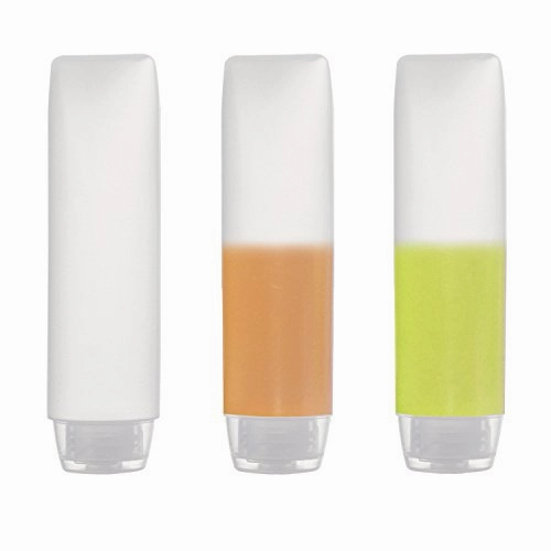 6-Pack Travel Size Plastic Squeeze Bottles for Liquids, 30ml/1oz TSA Approved Makeup Toiletry Cosmetic Containers