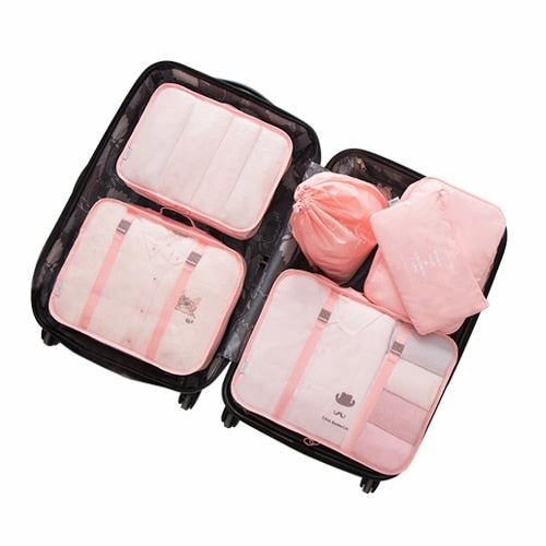 6Pcs/Set Convenient Travel Storage Bags Clothes Underwear Cosmetic Toiletry Organizer Luggage