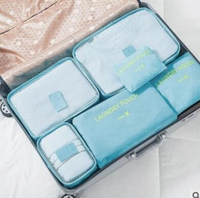 6Pcs/Set High Quality Nylon Cloth Travel Mesh Bag Luggage Organizer Packing Cube Organiser Travel