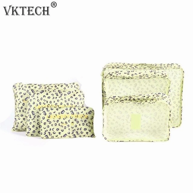 6Pcs/Set Suitcase Shoes Underwear Travel Storage Bag Waterproof Luggage Organizer Clothes Packing