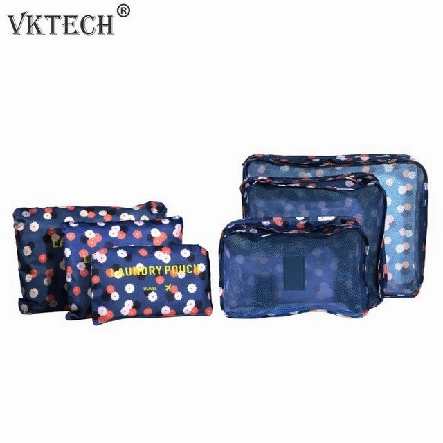 6Pcs/Set Suitcase Shoes Underwear Travel Storage Bag Waterproof Luggage Organizer Clothes Packing