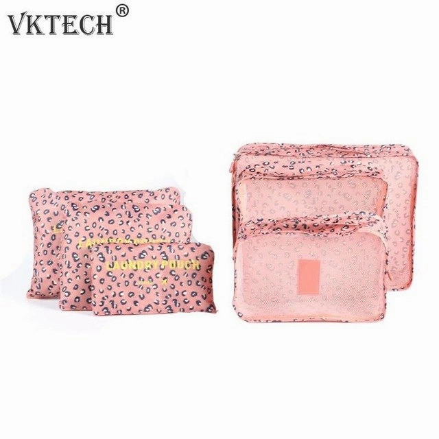 6Pcs/Set Suitcase Shoes Underwear Travel Storage Bag Waterproof Luggage Organizer Clothes Packing