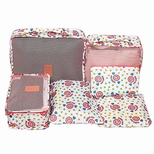 6Pcs Travel Clothes Storage Bags Shoes Toiletry Luggage Suitcase Organizer Set Cosmetic Wardrobe