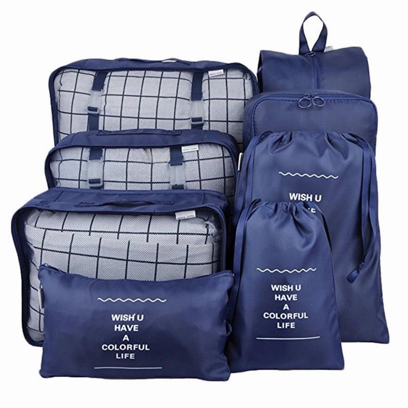 8PCS Luggage Packing Organizers Travel Accessories Package Bags Outdoor Supplies Shoes Clothes