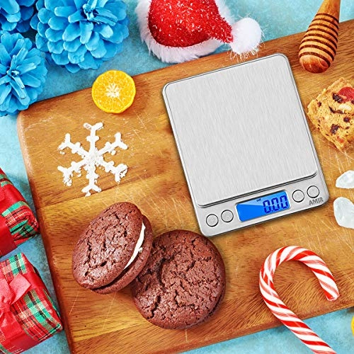 [New Version] AMIR Digital Kitchen Scale, 500g/ 0.01g Mini Pocket Jewelry Scale, Cooking Food