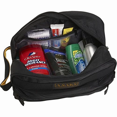 A.Saks Deluxe Toiletry Kit (Black)