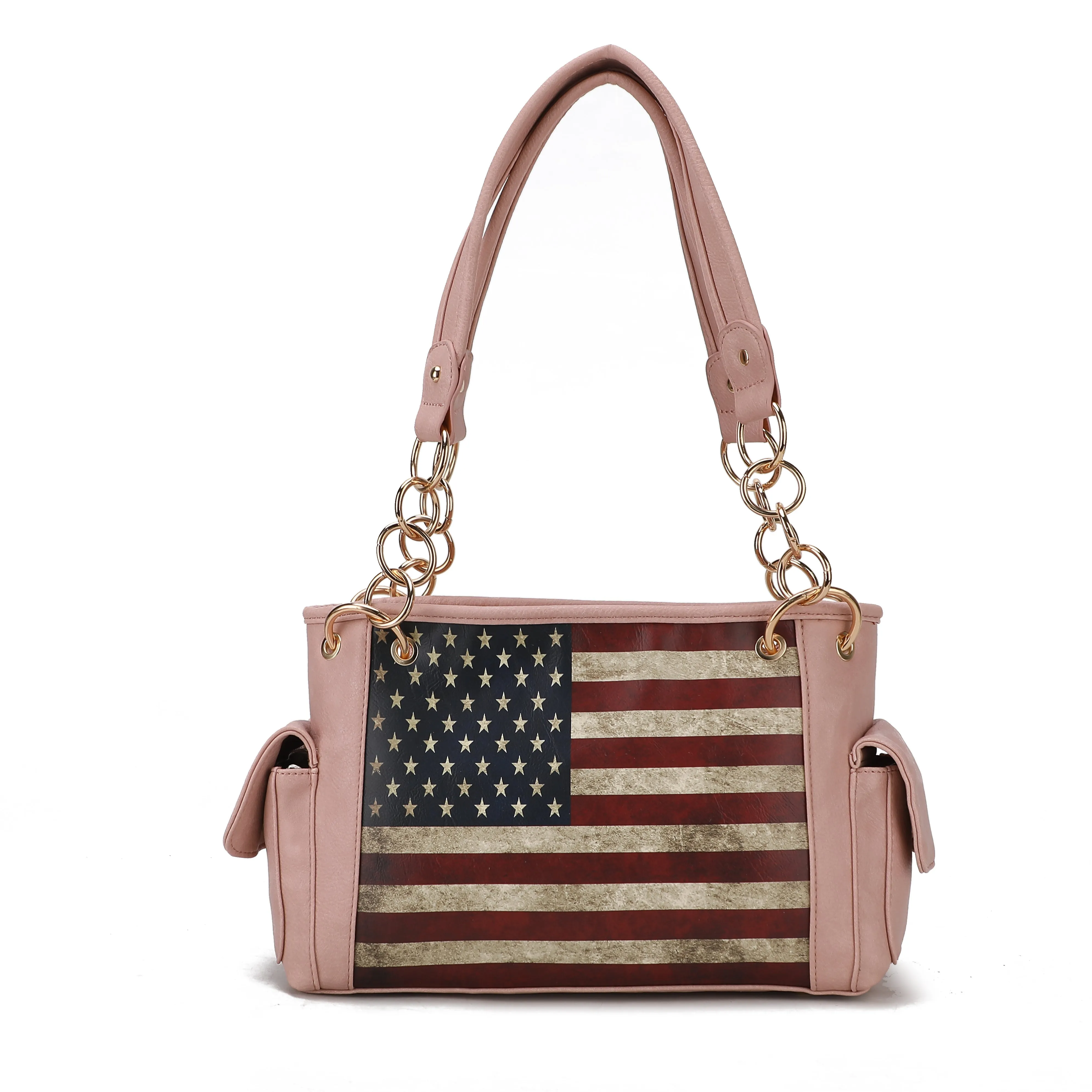 Alaina Printed Flag Shoulder Bag