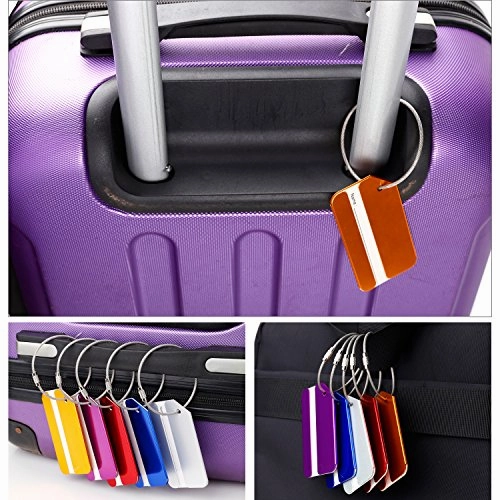 Aluminum Luggage Tags Holders, Bright Suitcase Tags & Luggage Baggage Identifier By