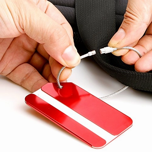 Aluminum Luggage Tags Holders, Bright Suitcase Tags & Luggage Baggage Identifier By