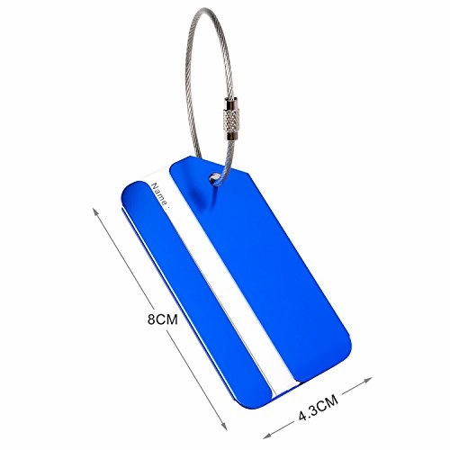 Aluminum Luggage Tags Holders, Bright Suitcase Tags & Luggage Baggage Identifier By