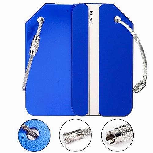 Aluminum Luggage Tags Holders, Bright Suitcase Tags & Luggage Baggage Identifier By