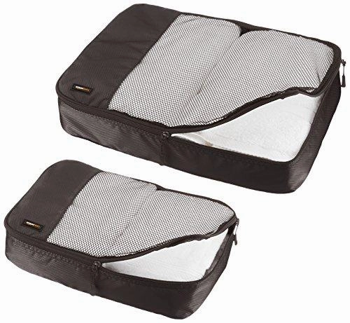 Amazonbasics 4-Piece Packing Cube Set - 2 Medium And 2 Large, Black