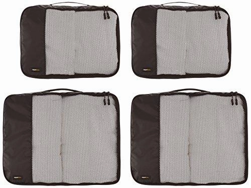 Amazonbasics 4-Piece Packing Cube Set - 2 Medium And 2 Large, Black