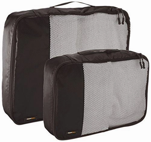 Amazonbasics 4-Piece Packing Cube Set - 2 Medium And 2 Large, Black
