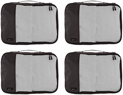 Amazonbasics 4-Piece Packing Cube Set - Medium, Black