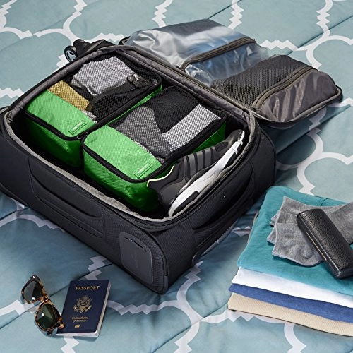 AmazonBasics Small Packing Cubes - 4 Piece Set, Green