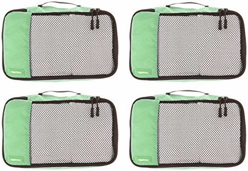 AmazonBasics Small Packing Cubes - 4 Piece Set, Green