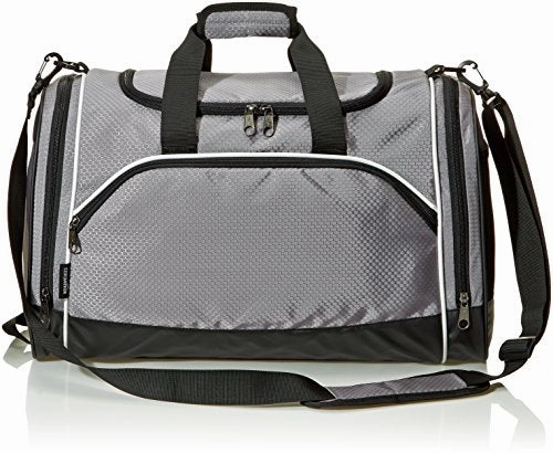 Amazonbasics Sports Duffel - Small, Grey