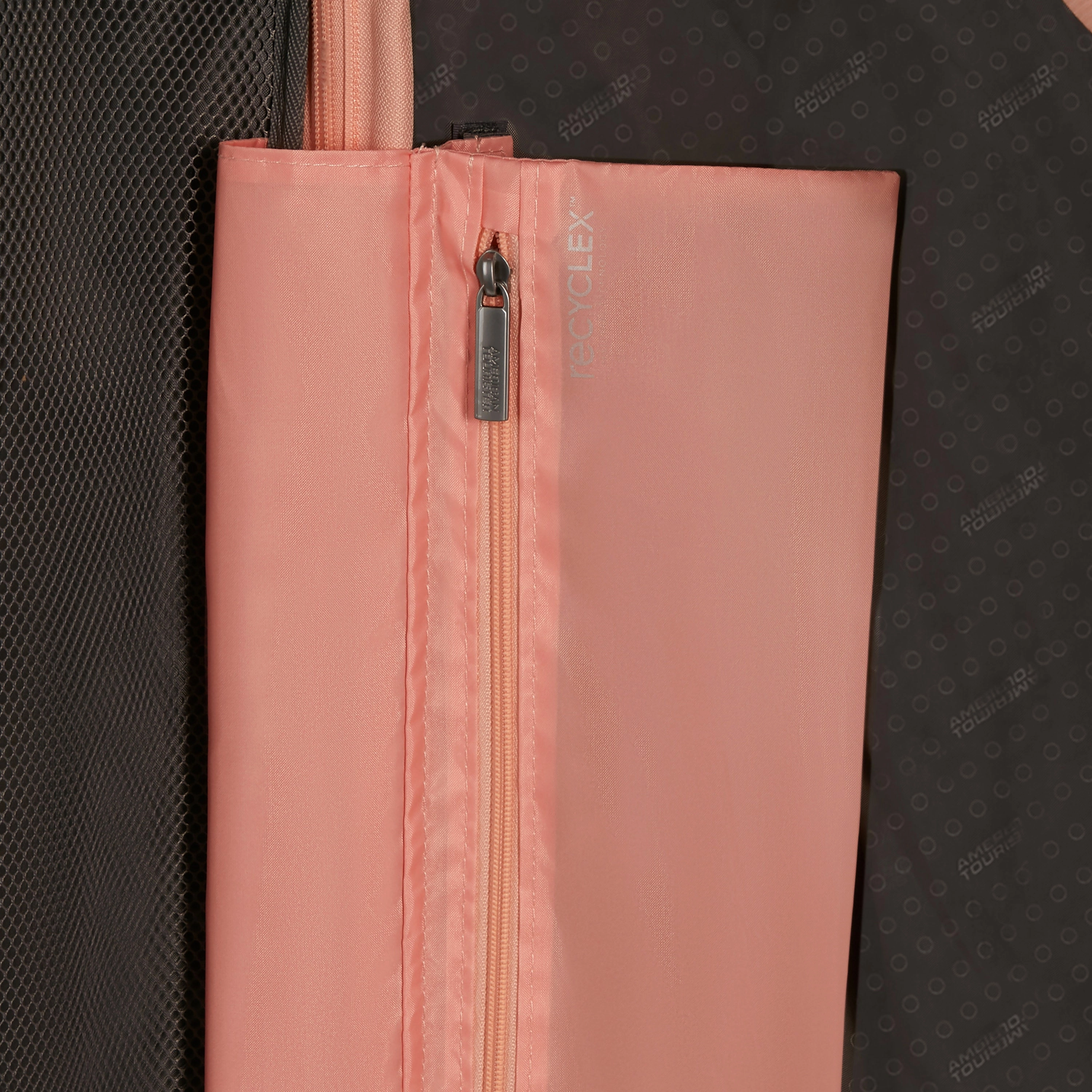 American Tourister StarVibe Spinner Medium Expandable Luggage - Metallic Peach