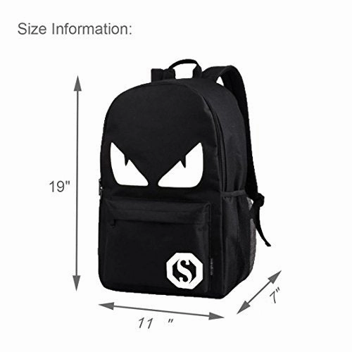 Anime Luminous Backpack Noctilucent School Bags Daypack Usb Chargeing Port Laptop Bag Handbag For