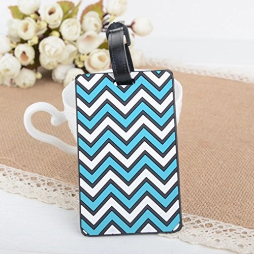AutumnFall New Suitcase Luggage Tags ID Address Holder Silicone Identifier Label (Sky Blue)