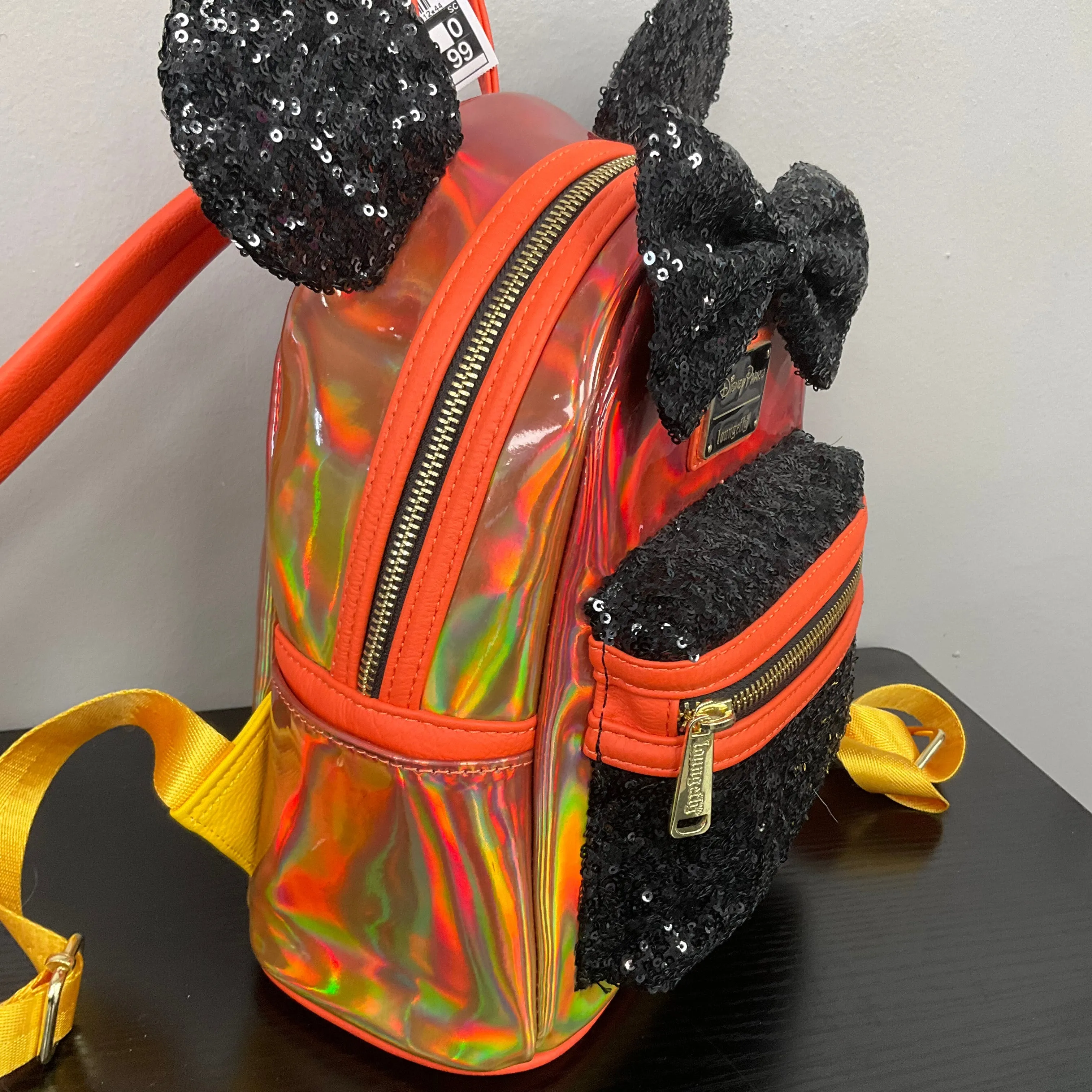 BACKPACK by LOUNGEFLY In IRIDESCENT ORANGE, Size: MEDIUM