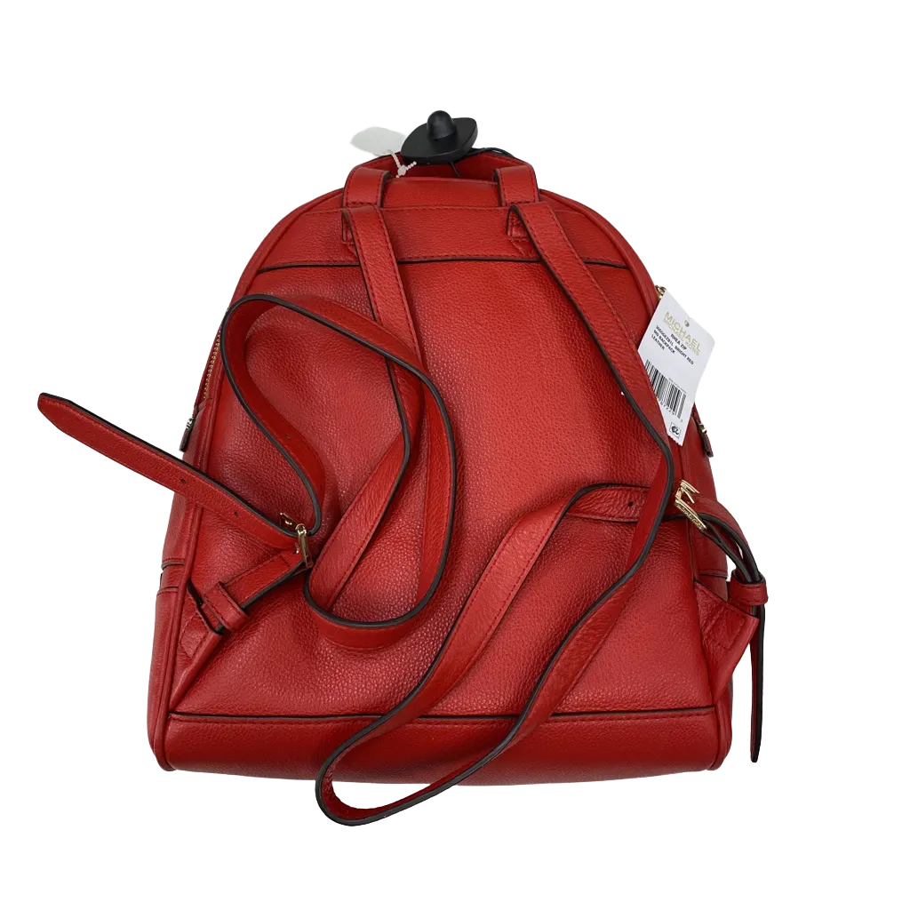 Backpack Designer By Michael Kors in Red Size: Medium