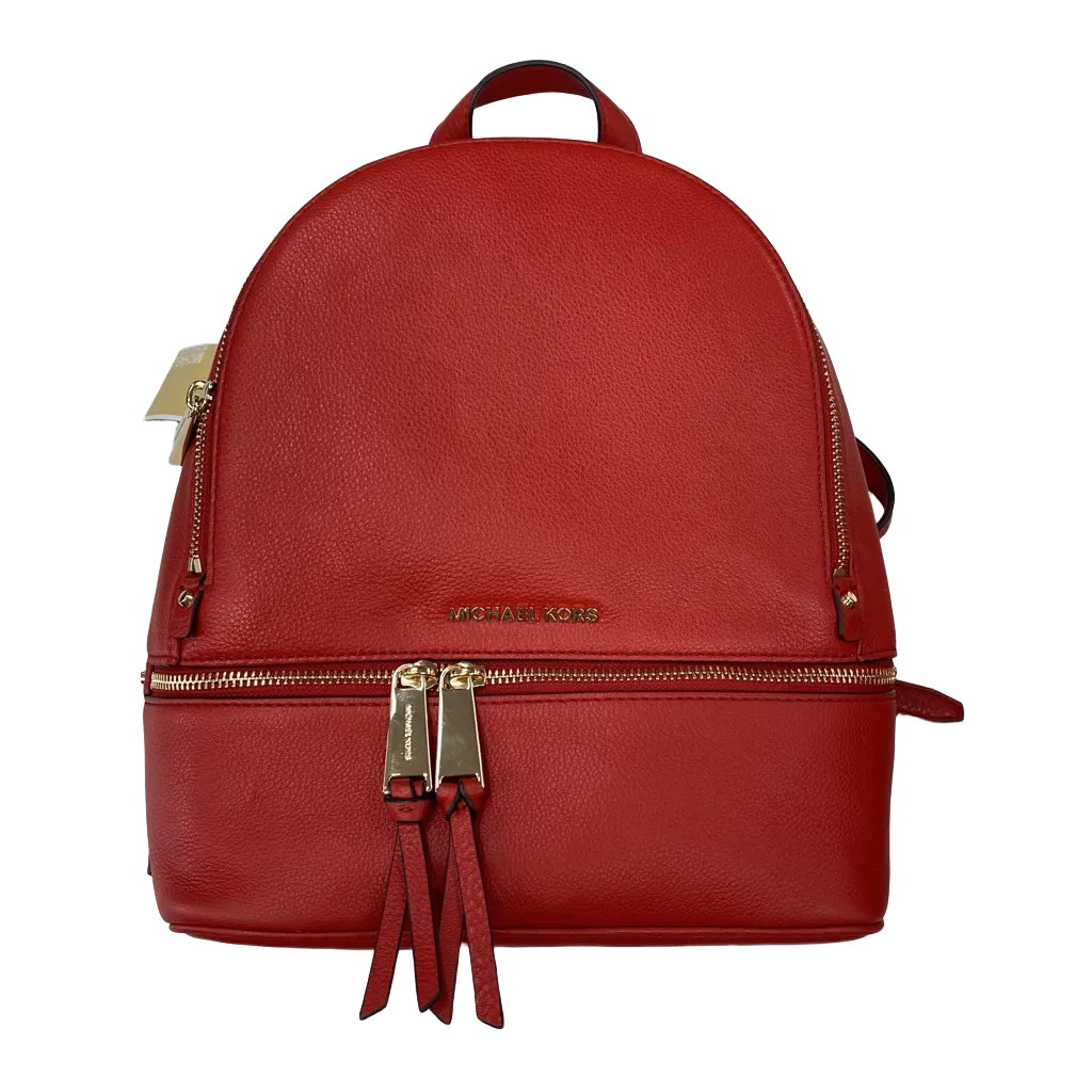 Backpack Designer By Michael Kors in Red Size: Medium