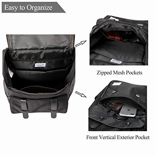 Backpack for men,Vaschy Vintage Water Resistant Daypack Rucksack College School Backpack with Padded 15.6 inch Laptop Compartment