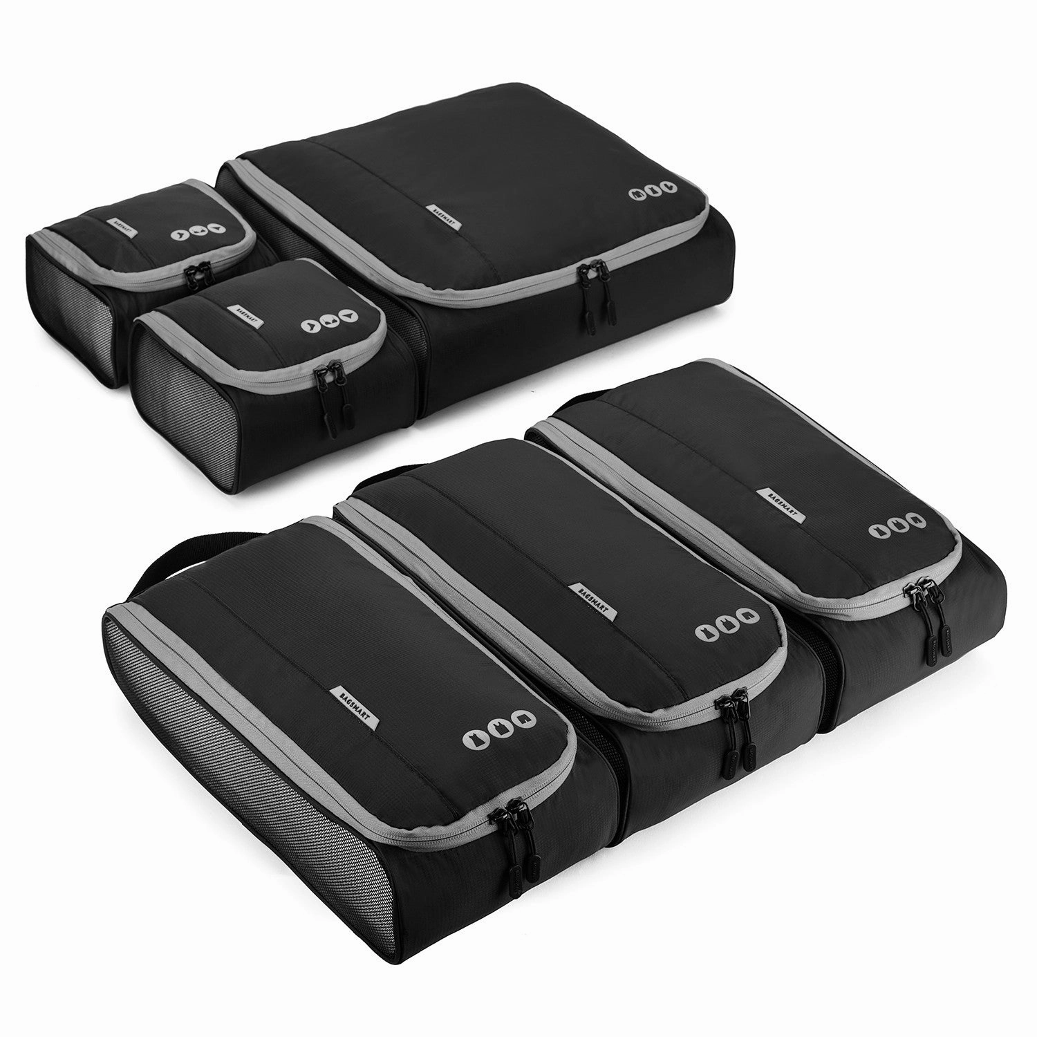Bagsmart New Breathable Travel Accessories 6 Set Packing Cubes Luggage Packing