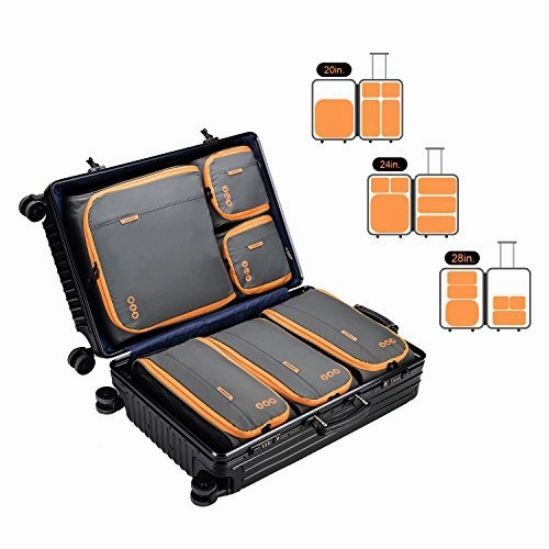 BAGSMART Travel Packing Cubes 3 Sizes Portable Luggage Organizer for Carry-on Accessories, 6 Sets