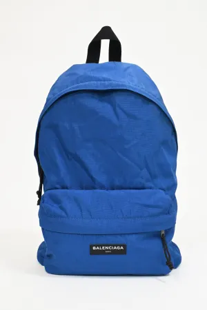 Balenciaga Explorer Backpack in Blue Nylon