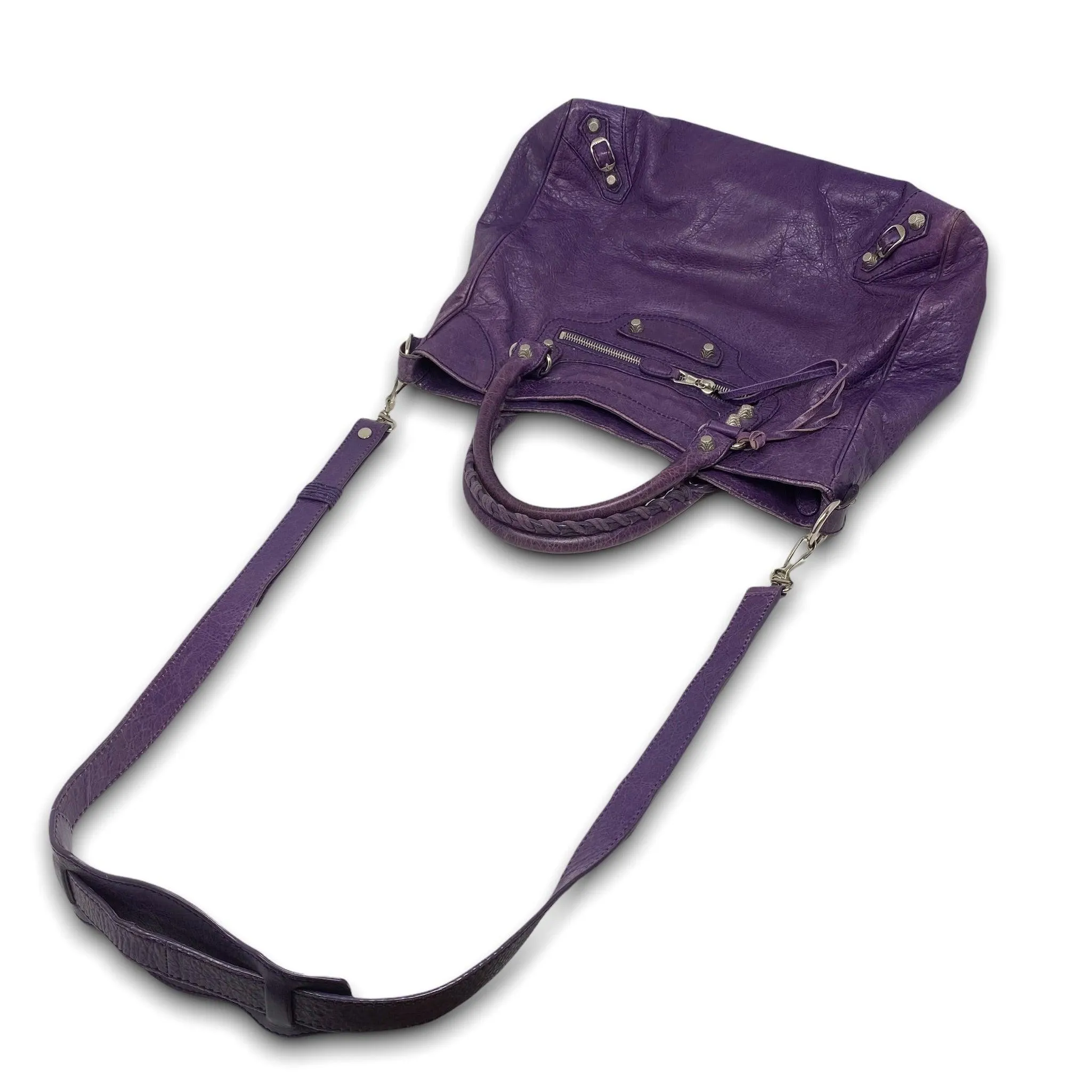 Balenciaga Purple Motorcycle Velo Bag