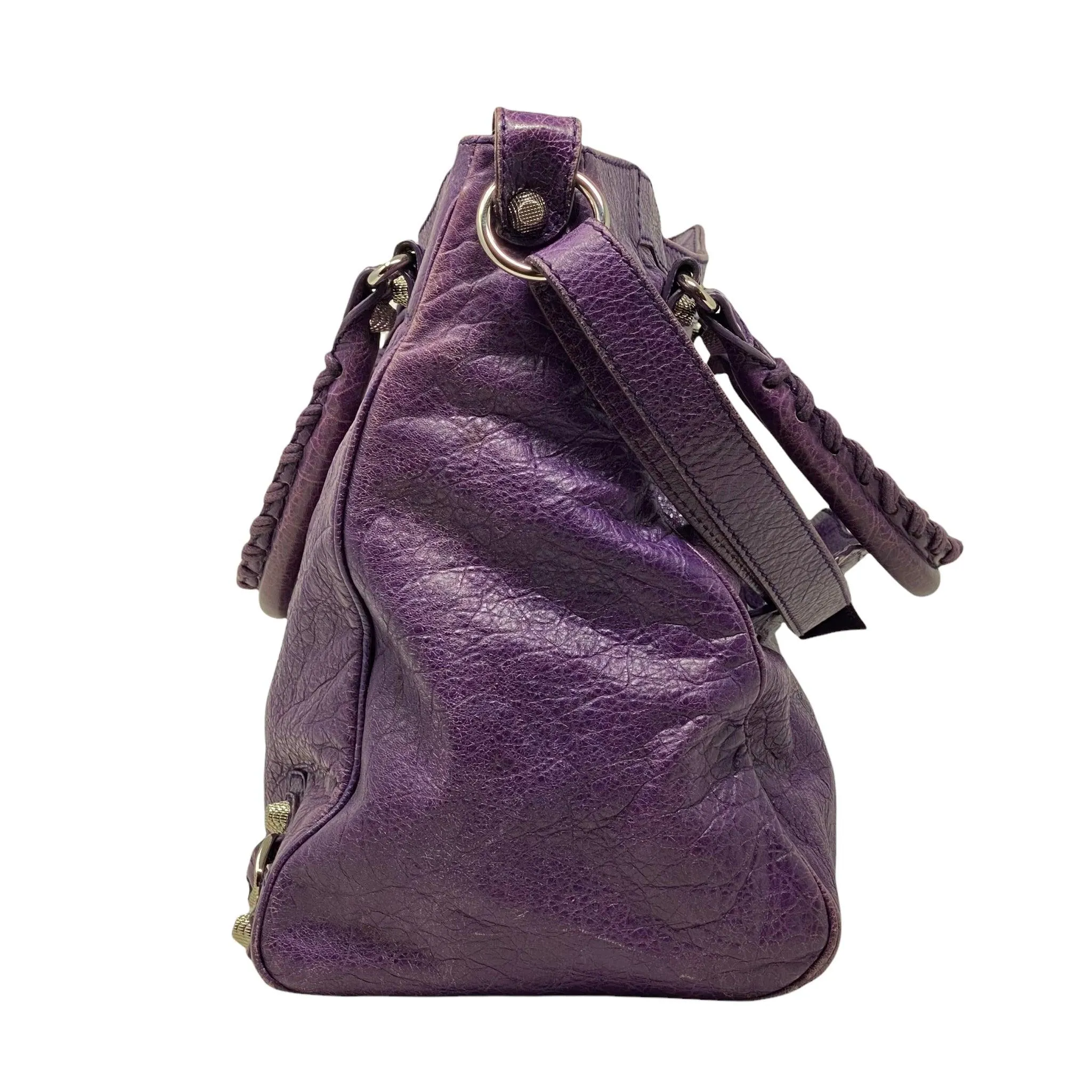 Balenciaga Purple Motorcycle Velo Bag