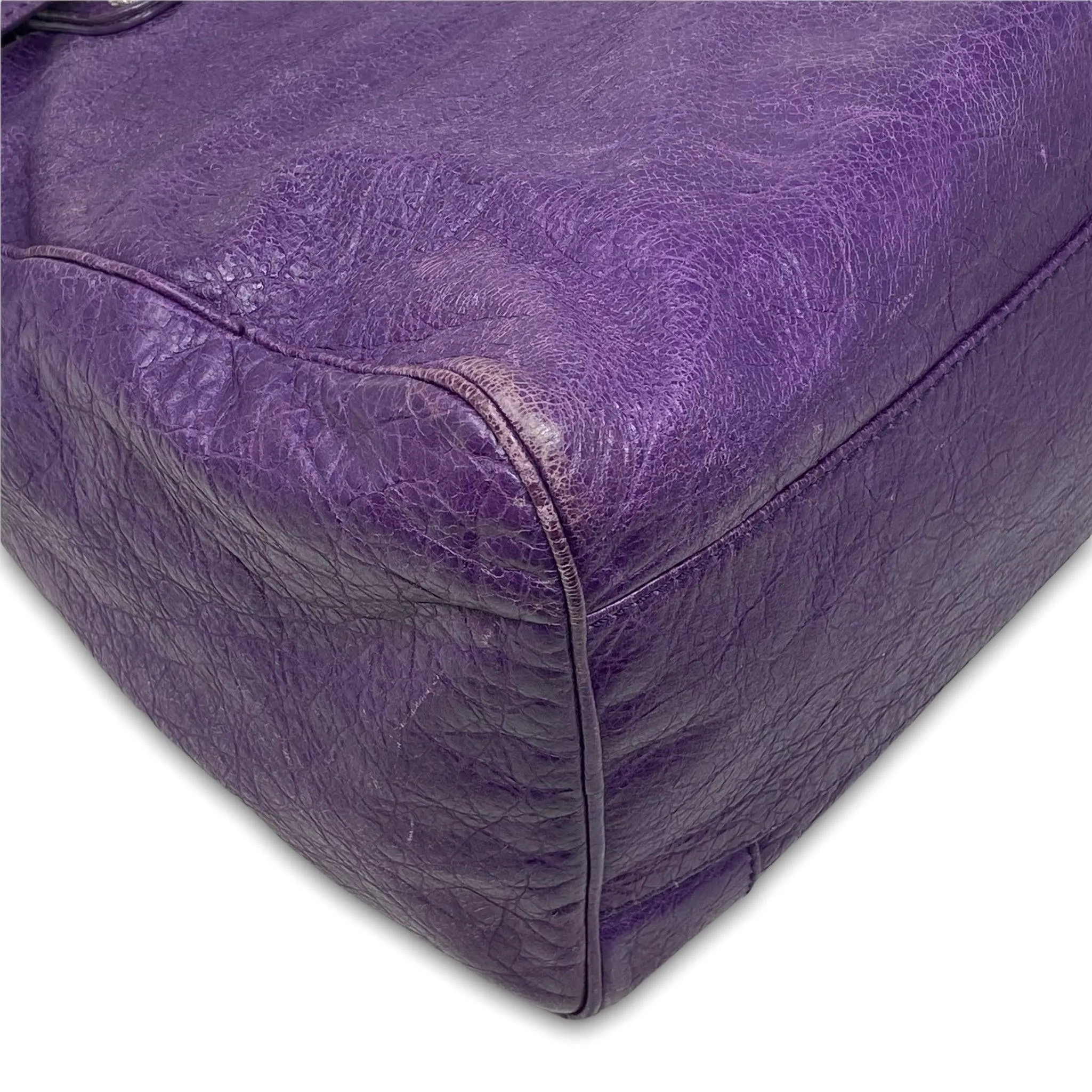 Balenciaga Purple Motorcycle Velo Bag