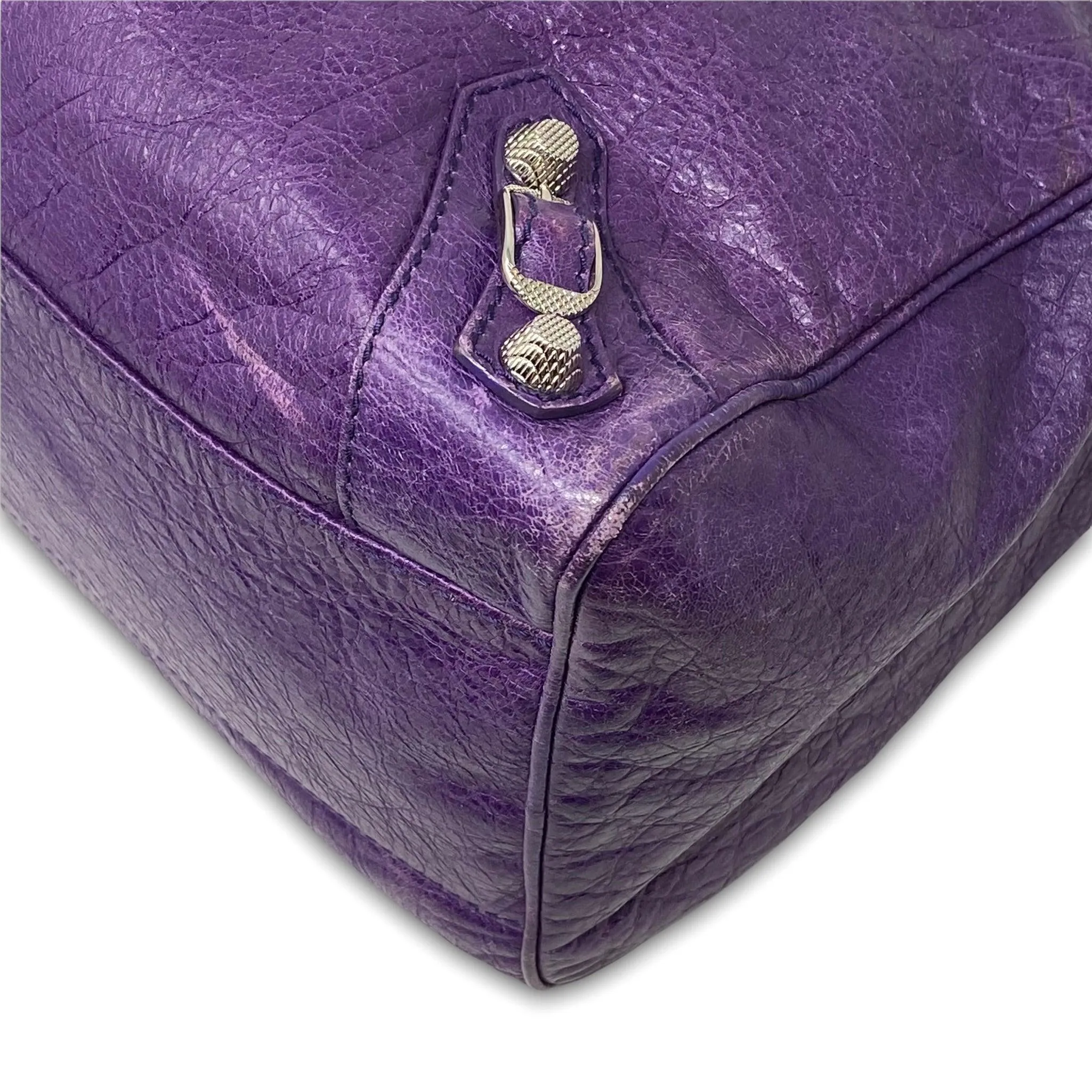 Balenciaga Purple Motorcycle Velo Bag