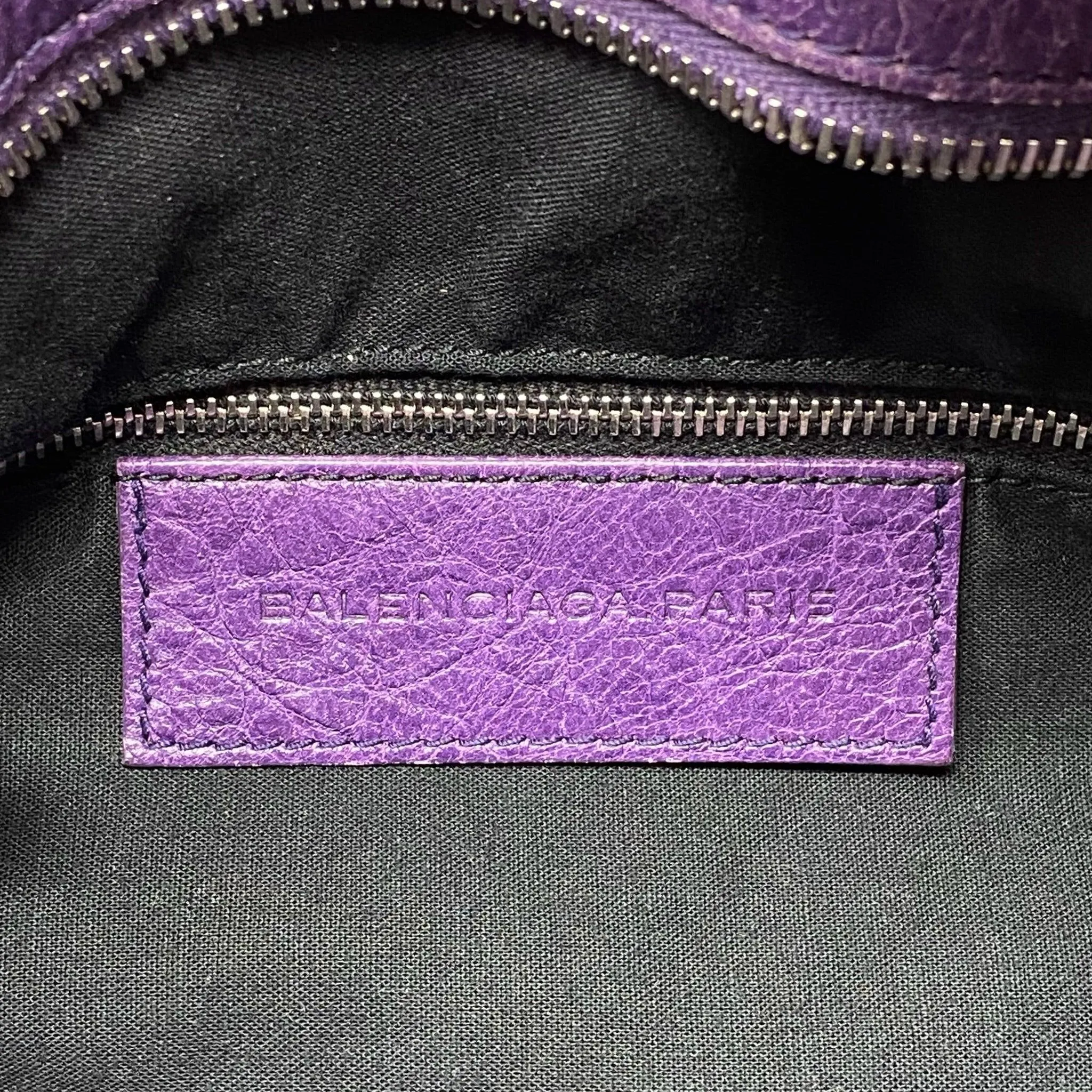 Balenciaga Purple Motorcycle Velo Bag
